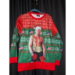 Ugly Christmas Sweater Sweatshirt Xmas Size Small Trump